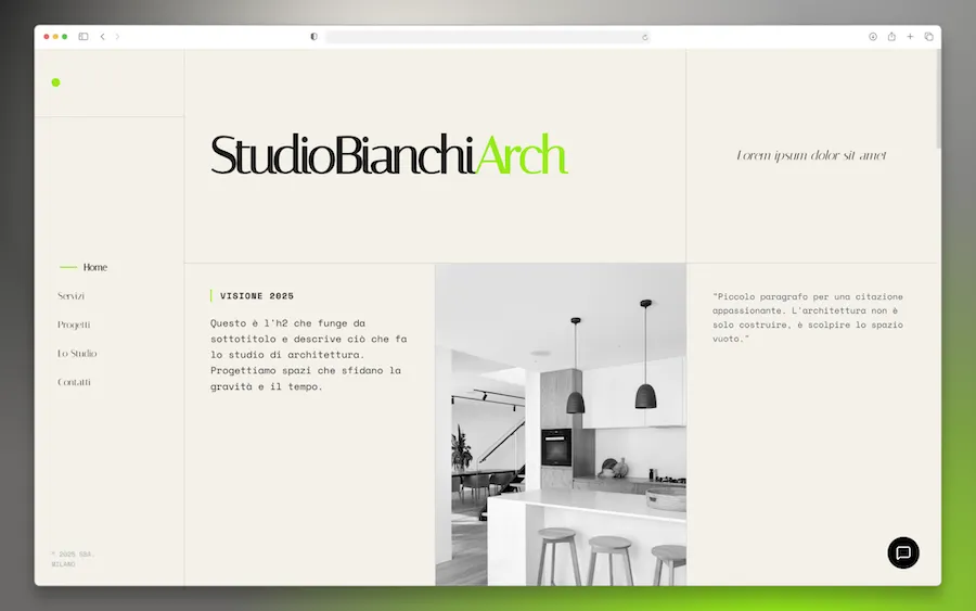 Anteprima di Template Studio di Architettura