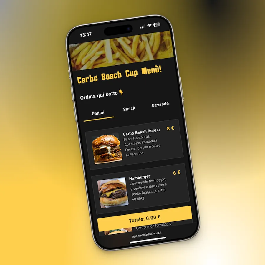 Carbo Beach Cup - App Mobile