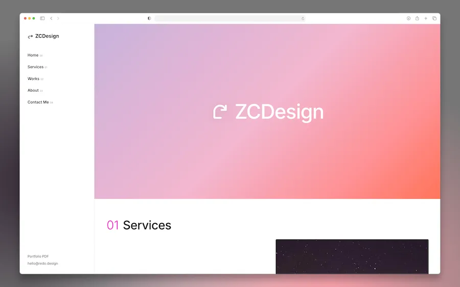 Anteprima di Template Design Portfolio